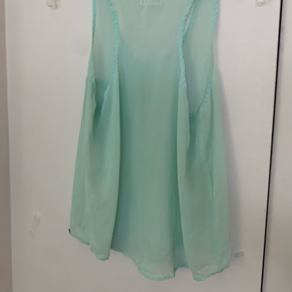 Garage Mint Green Chiffon Racerback Tank Top - Picture 7 of 7